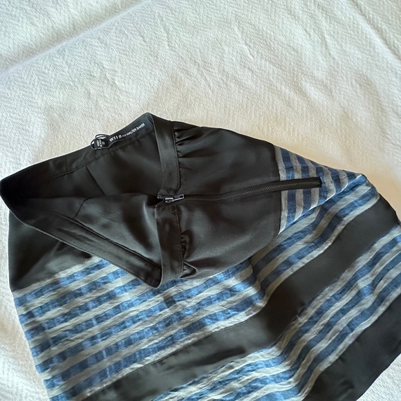 W118 by Walter Baker Jaime Skirt, Navy Stripe, XS - Picture 5 of 10